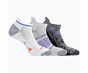 Repreve® Low Cut Tab Sock 3 Pack, Lavender Assorted, dynamic