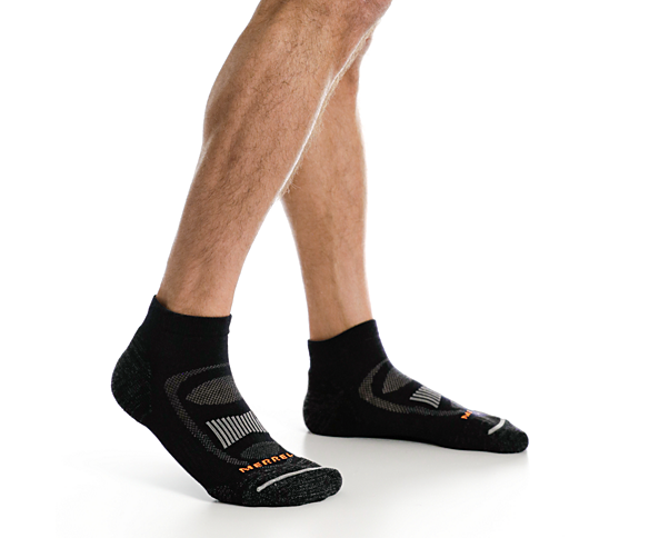 Merrell mens 1 Pack Cushioned Zoned Low Cut Hiker Socks 