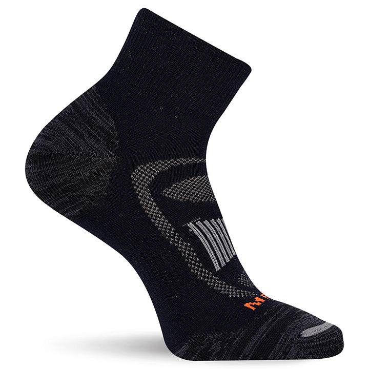Zoned Quarter Hiker Sock, Onyx, dynamic