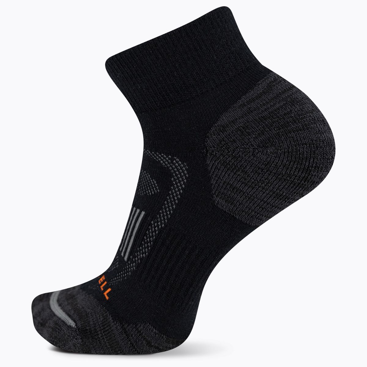 Zoned Quarter Hiker Sock, Onyx, dynamic