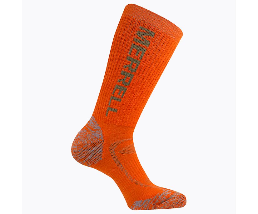 Zoned Hiker Crew Sock, Orange, dynamic 1