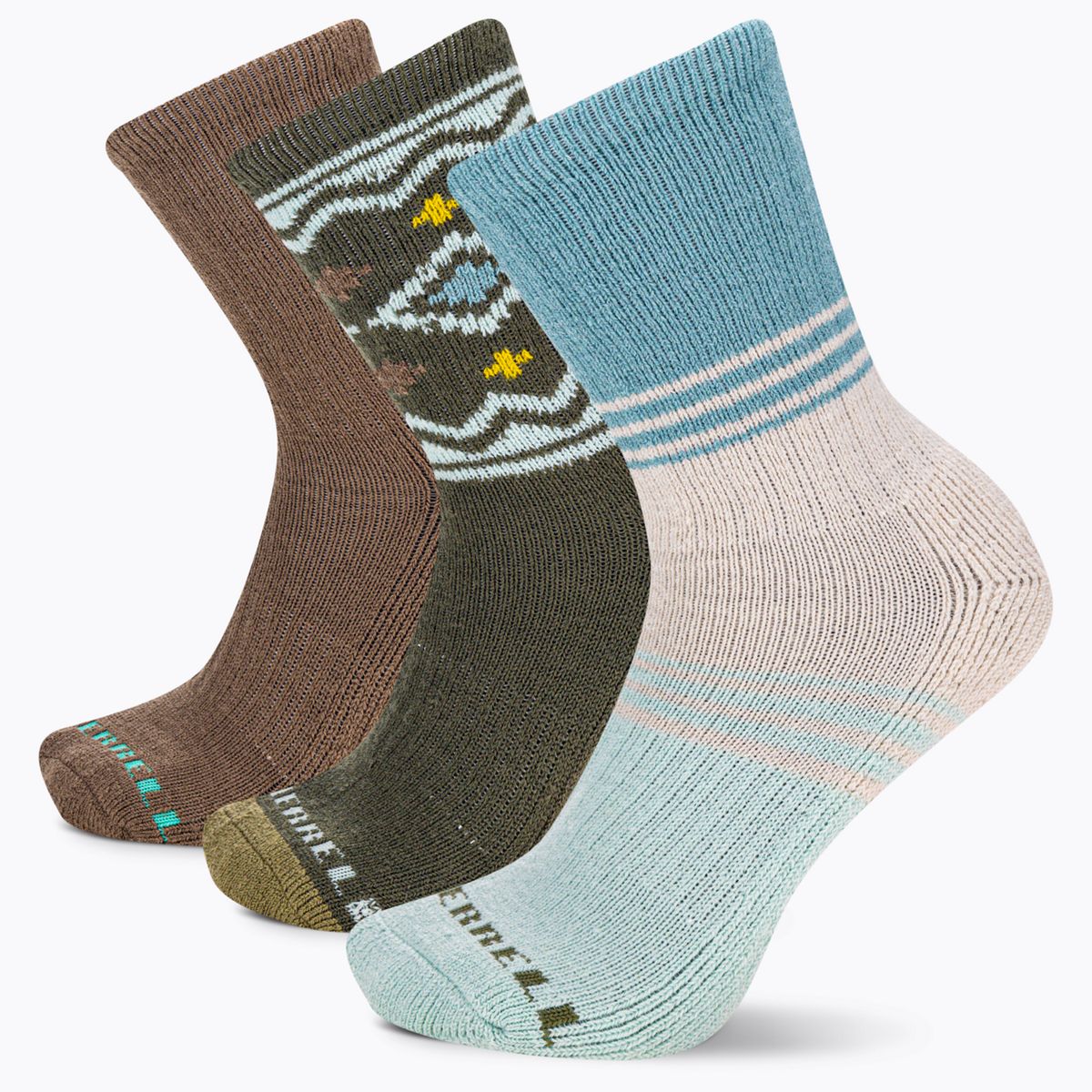 Holiday Thermal Wool Blend Crew 3 Pack Sock, Charcoal, dynamic