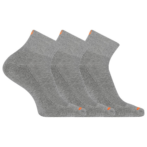 Cotton Ankle Sock 3 pack, Grey Heather, dynamic