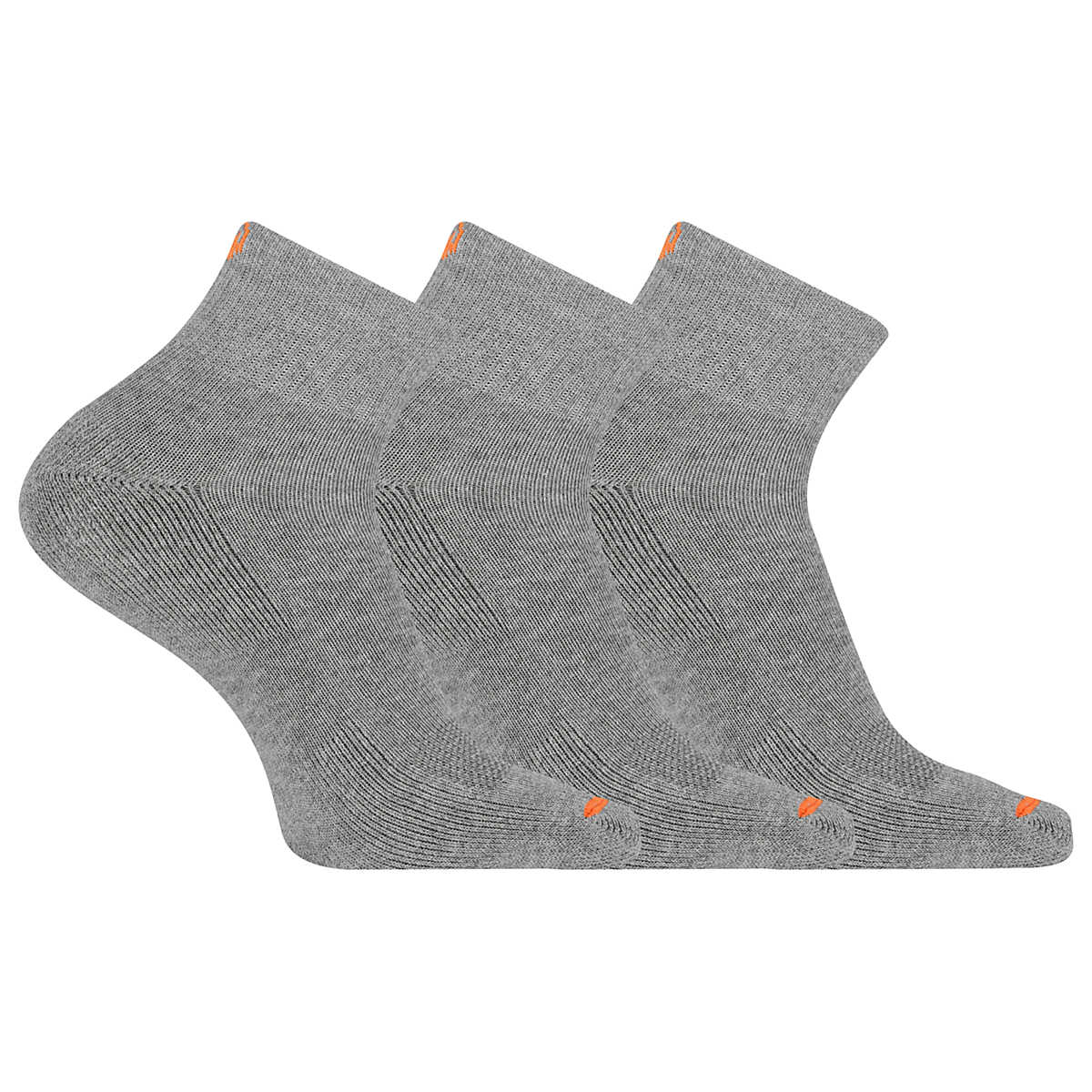 Cotton Ankle Sock 3 pack, Grey Heather, dynamic 1