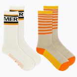 Brushed Crew Sock 2-pack, Orange, dynamic 2