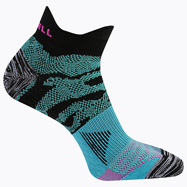 Trail Glove Low Cut Double Tab Sock, Turquoise, dynamic