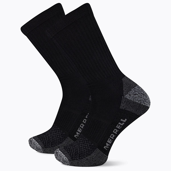Rugged Steel Toe Crew Sock 2 Pack, Black, dynamic
