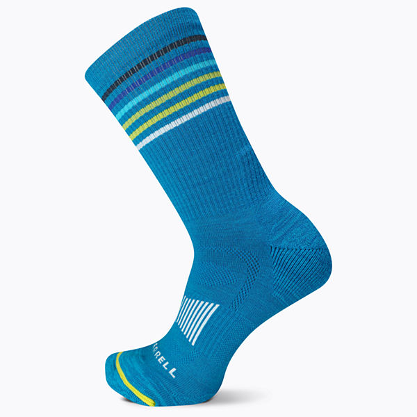 Zoned Lightweight Hiking Crew Sock, Blue, dynamic
