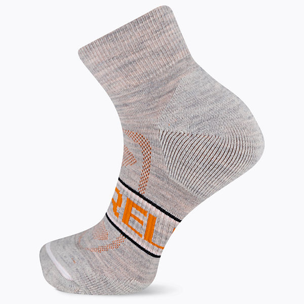 Zoned Quarter Hiker Sock, Grey Heather, dynamic