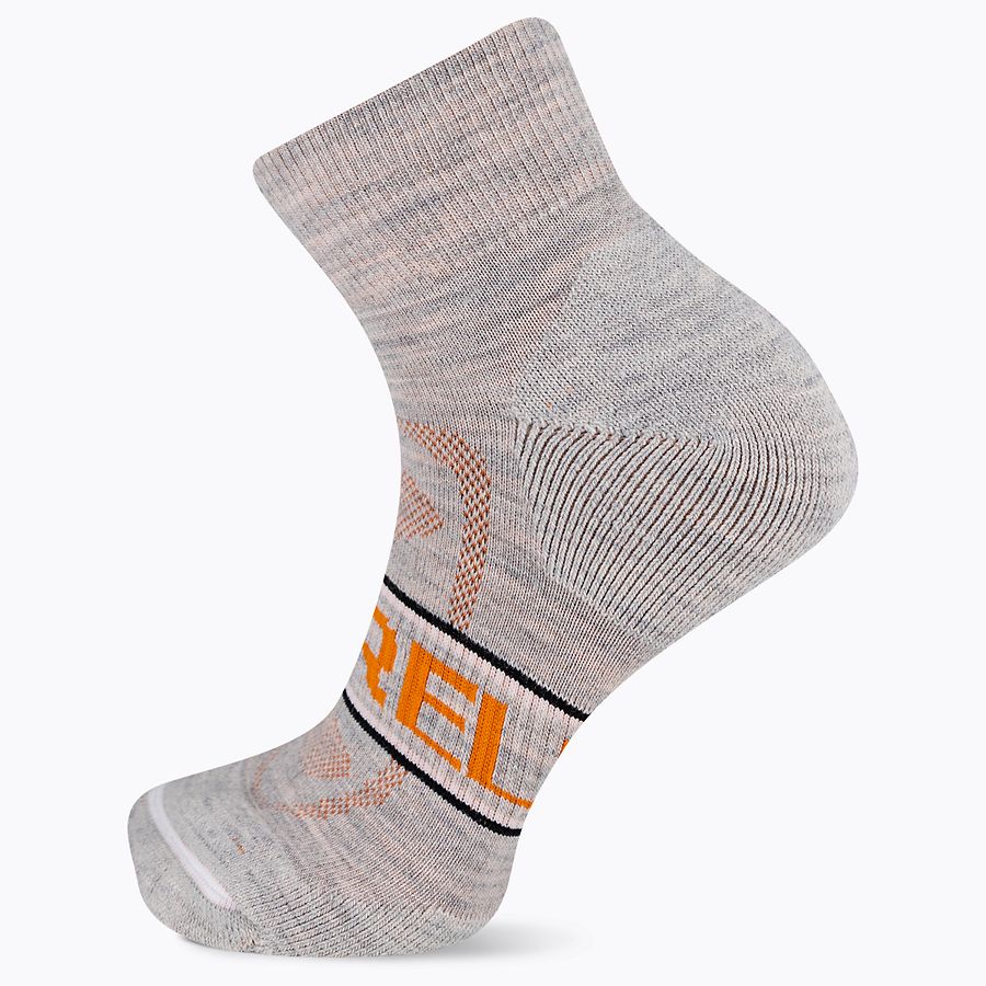 Zoned Quarter Hiker Sock, Grey Heather, dynamic 1