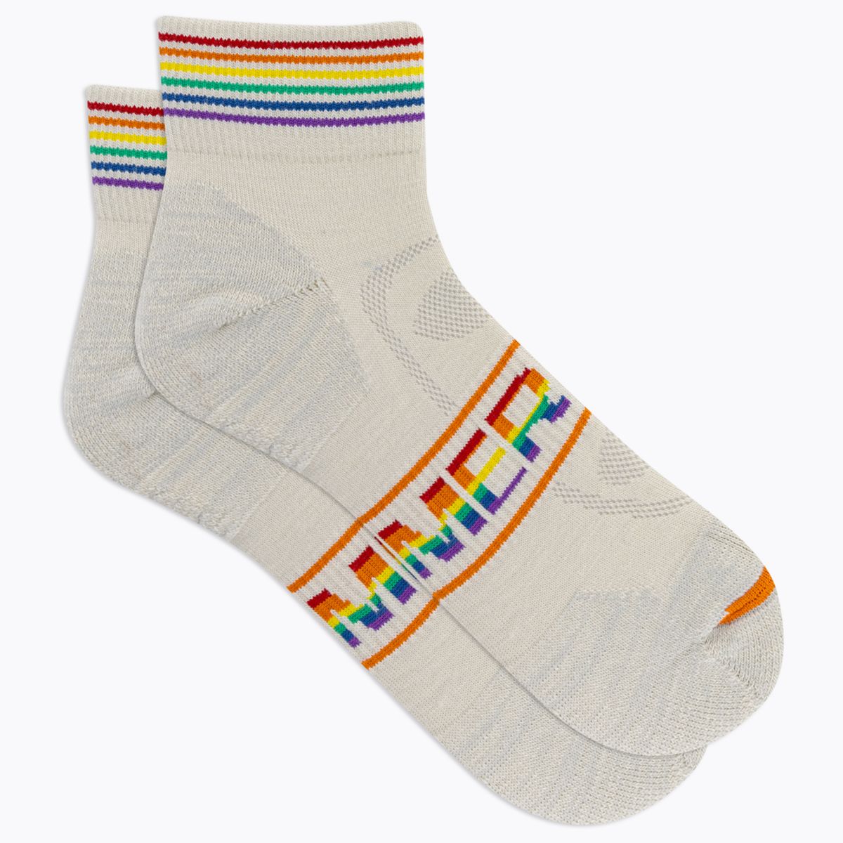 Zoned Quarter Hiker Sock, White, dynamic 3