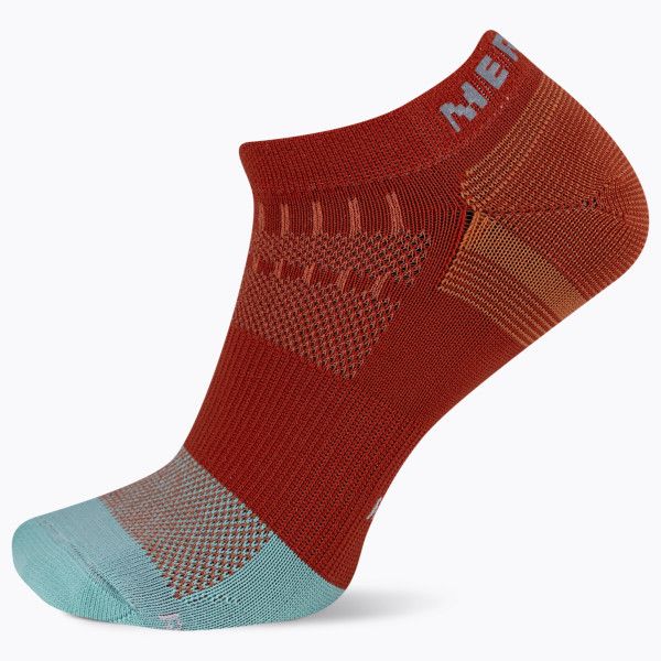 Trail Runner Lightweight No Show Sock, Brick, dynamic