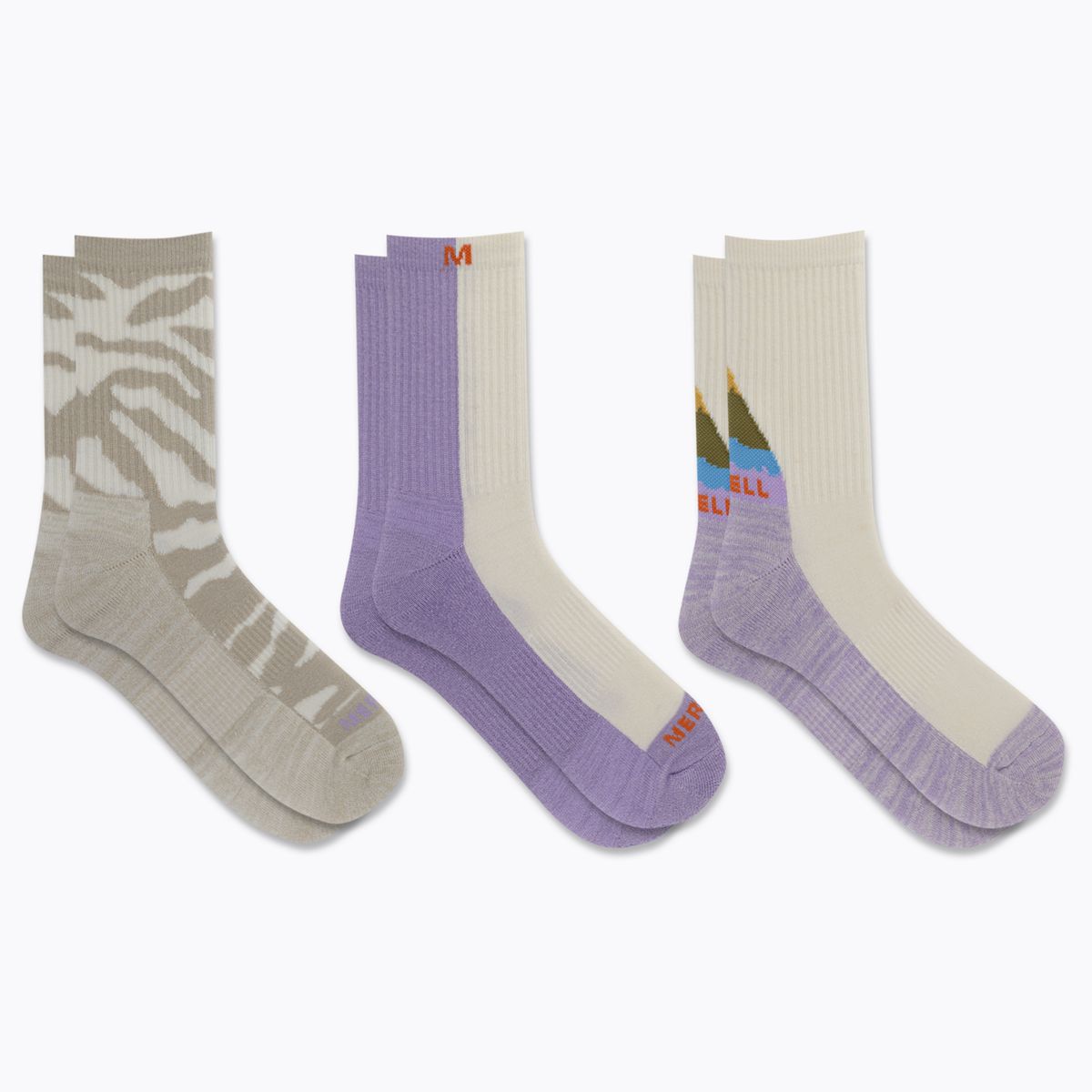 Everyday Wool Lightweight Crew Sock 3 Pack, White Assorted, dynamic 3