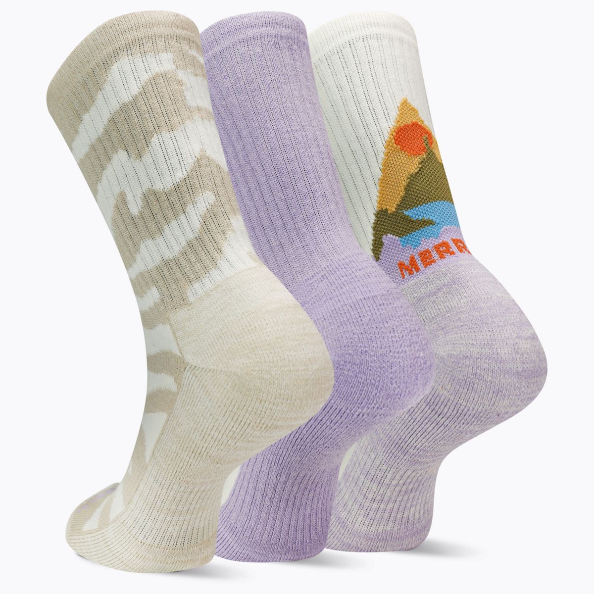 Everyday Wool Lightweight Crew Sock 3 Pack, White Assorted, dynamic 2