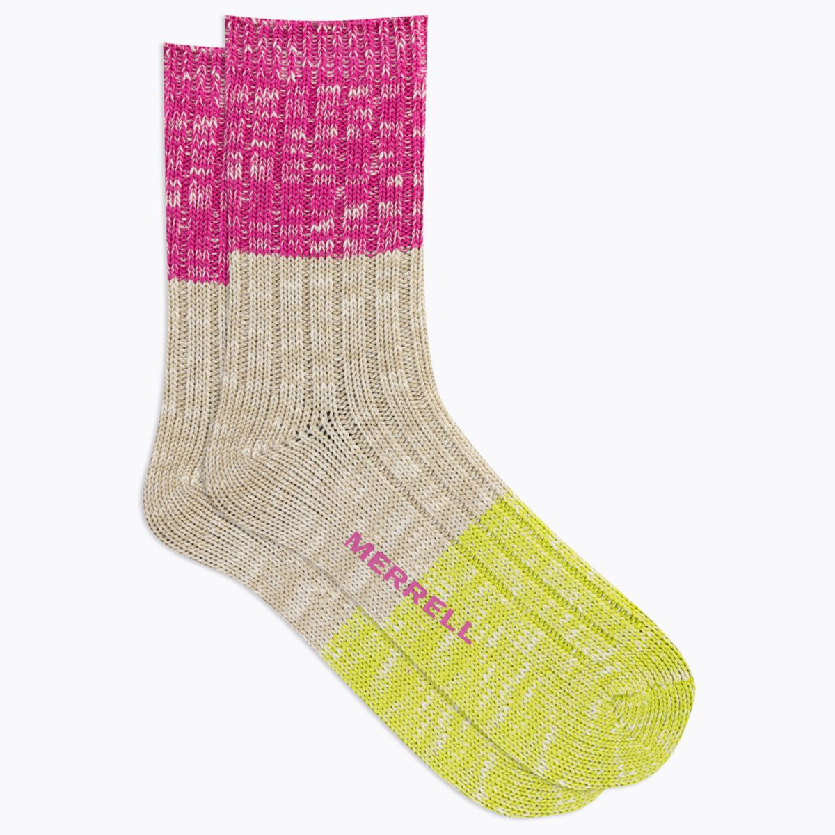 Colorblock Heritage Camp Sock, Pink Multi, dynamic 3