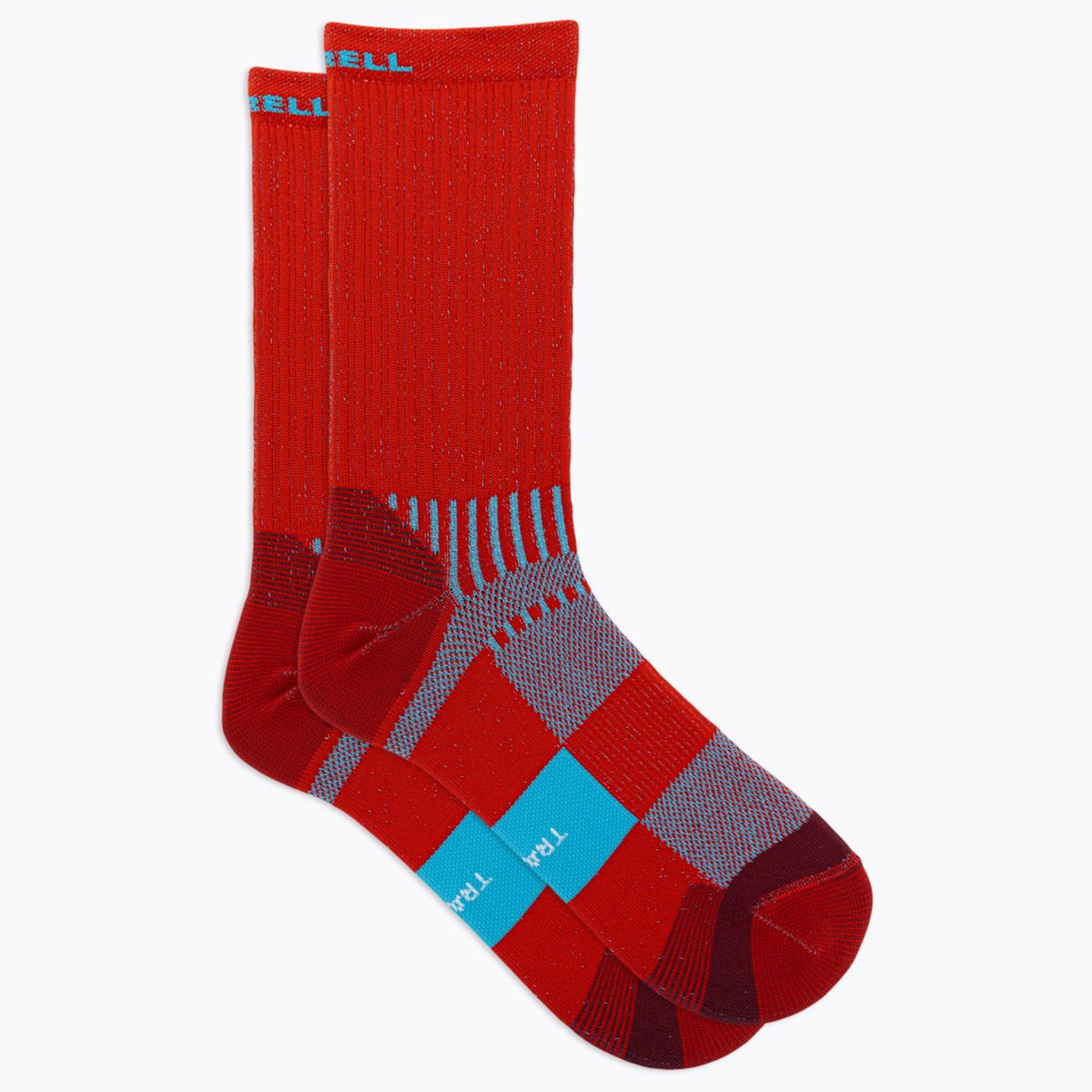 Trail Runner Light Crew Sock, Red, dynamic 3