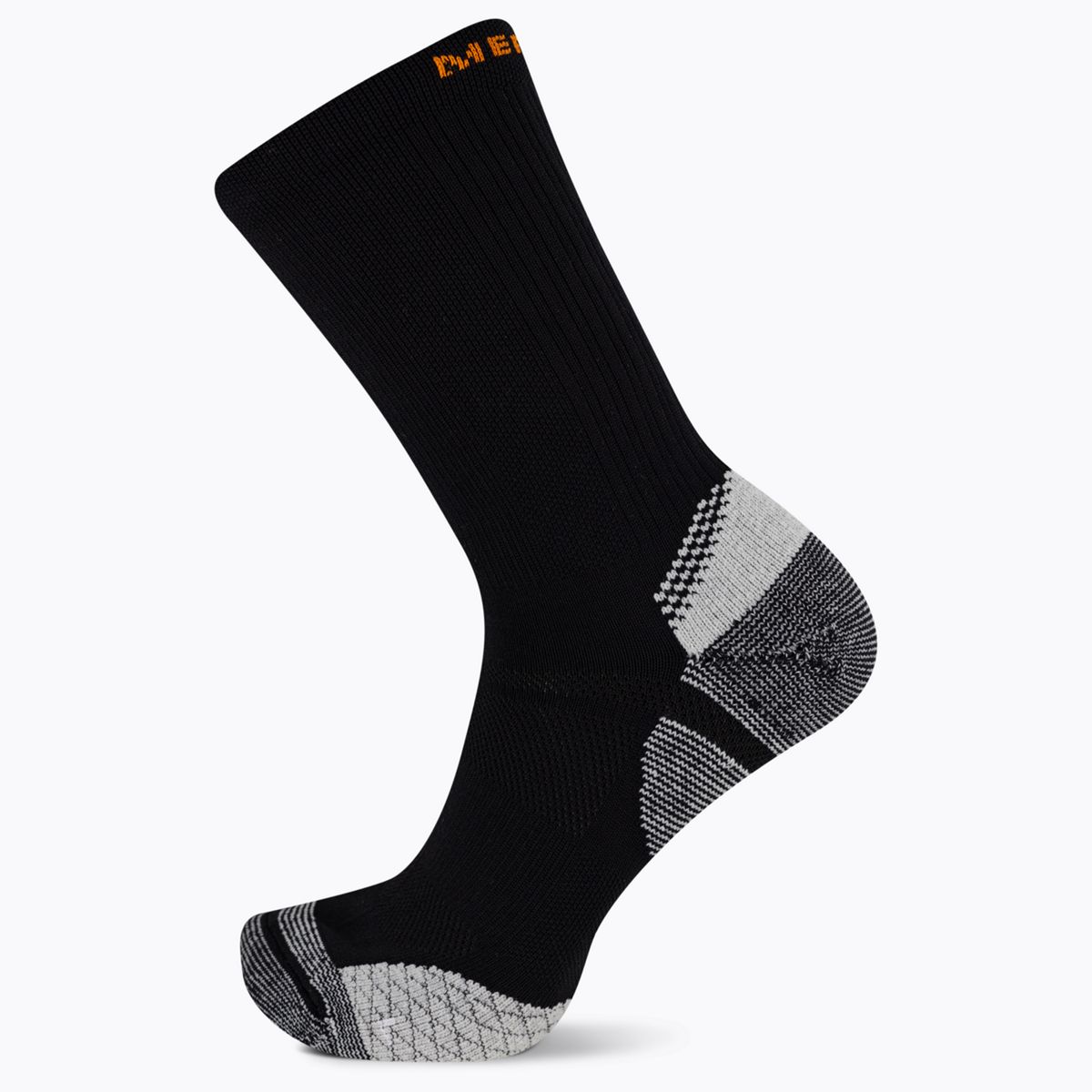 Cushion Trail Runner Crew Sock, Black, dynamic
