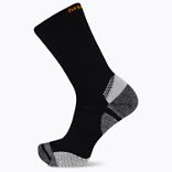 Cushion Trail Runner Crew Sock, Black, dynamic 1
