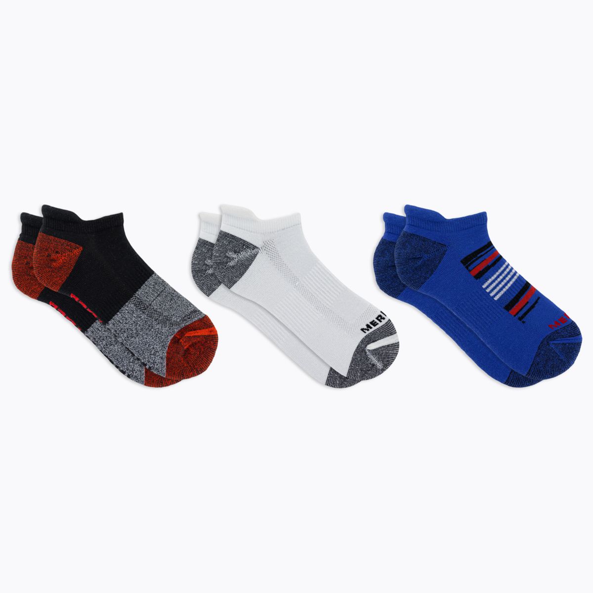 Recycled Everyday Tab Sock 3 Pack, Red Assorted, dynamic 3