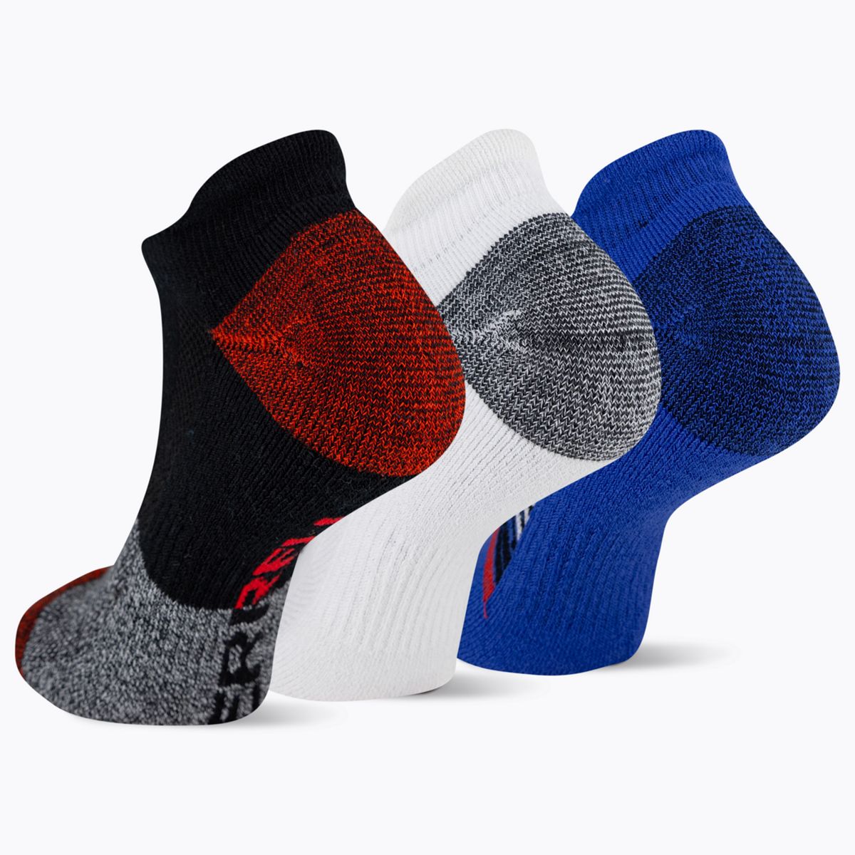 Recycled Everyday Tab Sock 3 Pack, Red Assorted, dynamic 2