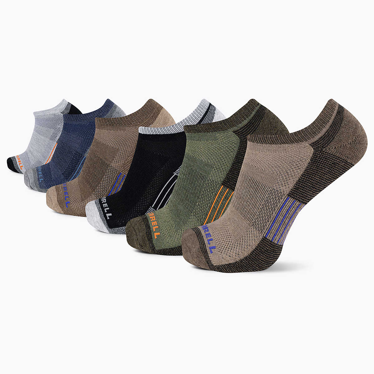 Recycled Cushioned Low Cut Sock, Brown Assorted, dynamic 1