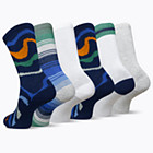 Everyday Crew Sock 6-Pack, Blue Assorted, dynamic 2