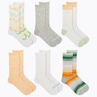 Everyday Crew Sock 6-Pack, Peach Assorted, dynamic 3