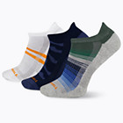 Recycled Tab Sock 3 Pack, Blue Assorted, dynamic 1