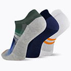 Recycled Tab Sock 3 Pack, Blue Assorted, dynamic 2