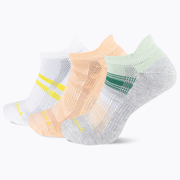 Recycled Tab Sock 3 Pack, Peach Assorted, dynamic