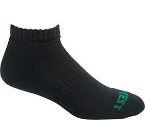 Cotton Low Cut Sock with Elastic Arch Support, Black, dynamic
