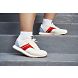 Renaissance Terry Sneaker, White Red, dynamic 2