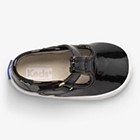 Champion Toe Cap T-Strap Sneaker, Black Patent, dynamic 2