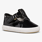 Champion Toe Cap T-Strap Sneaker, Black Patent, dynamic 4