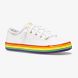 Kickstart Leather Slip On Sneaker, White/Rainbow, dynamic 4