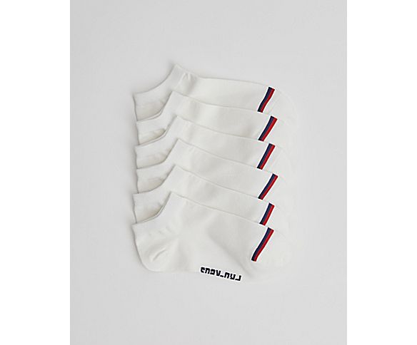 Kids 6 PK Low Show Socks, White, dynamic