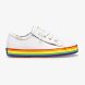 Kickstart Jr Leather Sneaker, White/Rainbow, dynamic 1