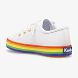 Kickstart Jr Leather Sneaker, White/Rainbow, dynamic 6