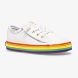 Kickstart Jr Leather Sneaker, White/Rainbow, dynamic 5