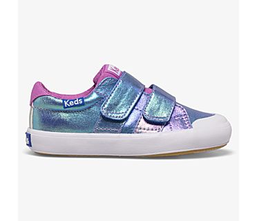 Courtney HL Sneaker, Blue Iridescent, dynamic
