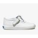 Champion Toe Cap T-Strap Sneaker, White Leather, dynamic 1