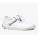 Champion Toe Cap T-Strap Sneaker, White Leather, dynamic 5