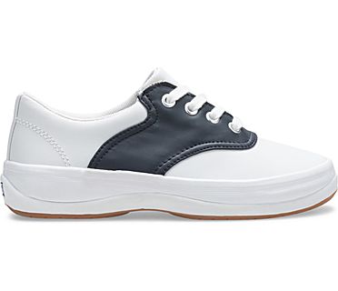 School Days Sneaker, White / Classic Navy, dynamic