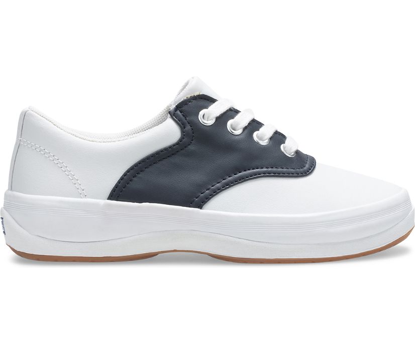 School Days Sneaker, White / Classic Navy, dynamic 1