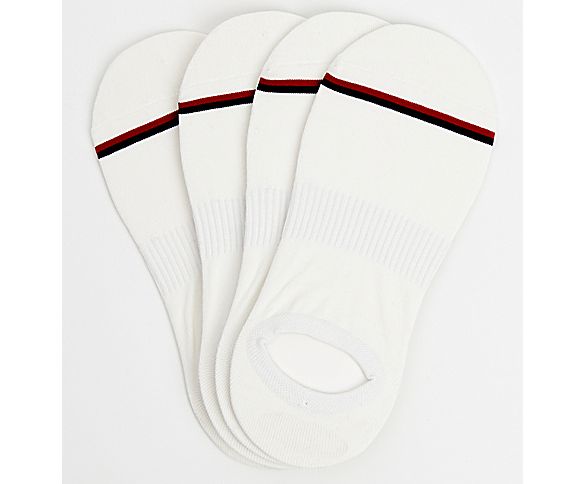 4PK Sneaker Liner, White, dynamic