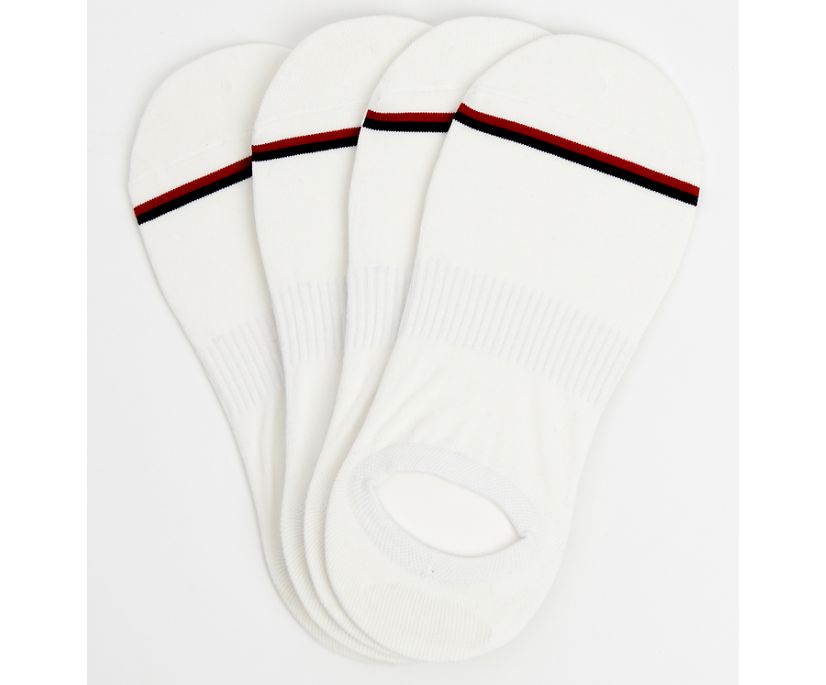 4PK Sneaker Liner, White, dynamic 1