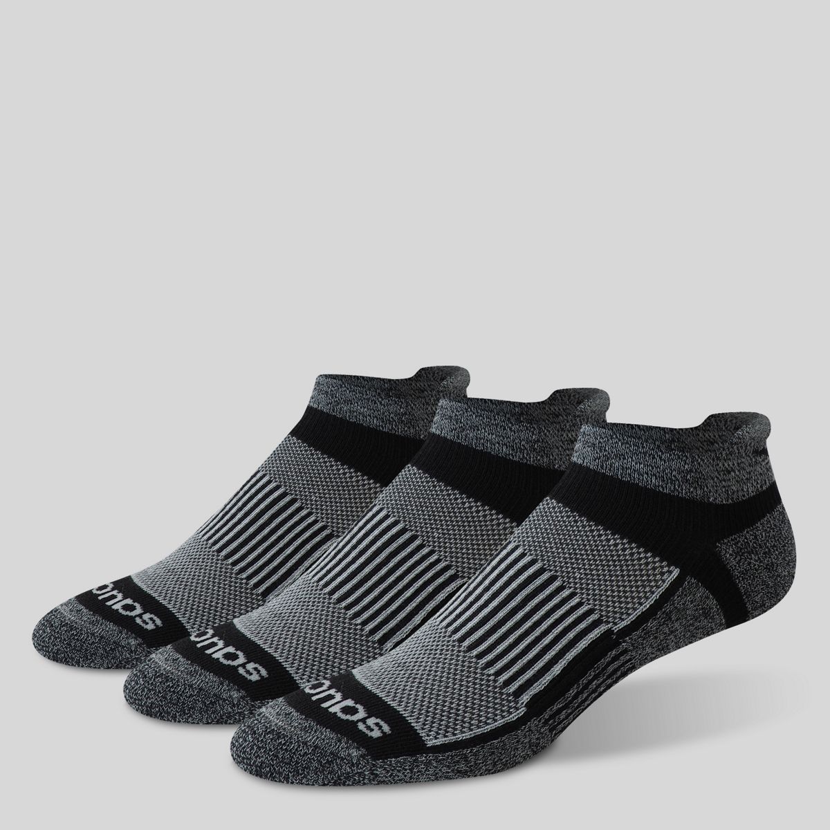 Inferno Cushioned No Show Tab 3-Pack Socks, Black | White | Marl, dynamic