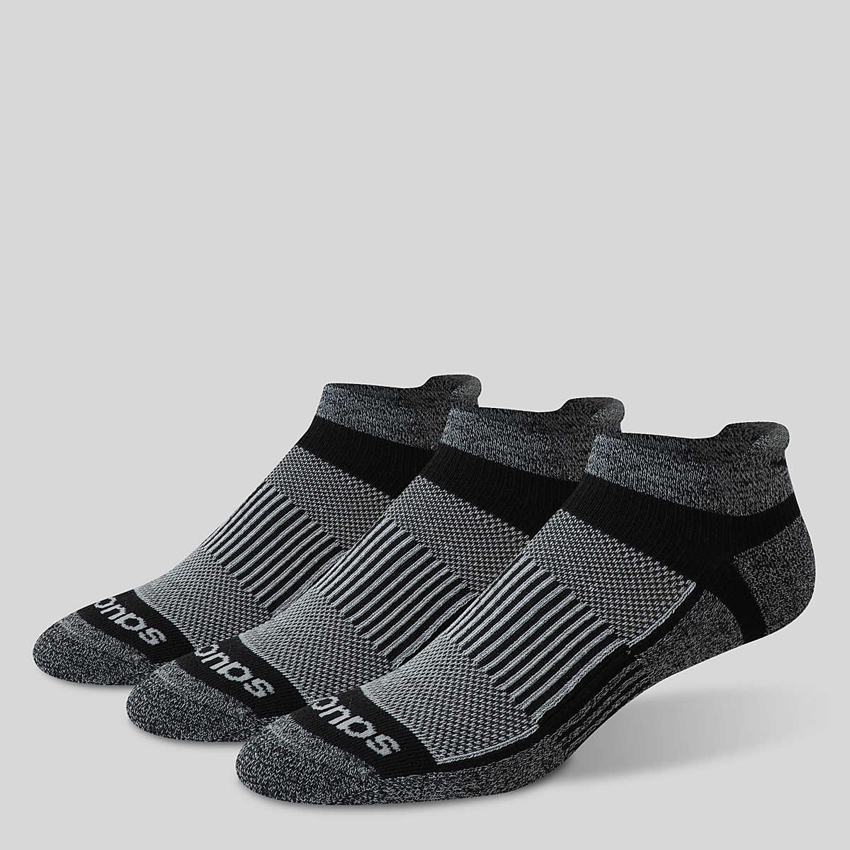 Inferno Cushioned No Show Tab 3-Pack Socks, Black | White | Marl, dynamic 1