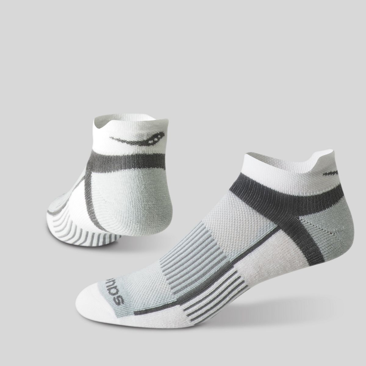 Inferno Cushioned No Show Tab 3-Pack Socks, White, dynamic 2