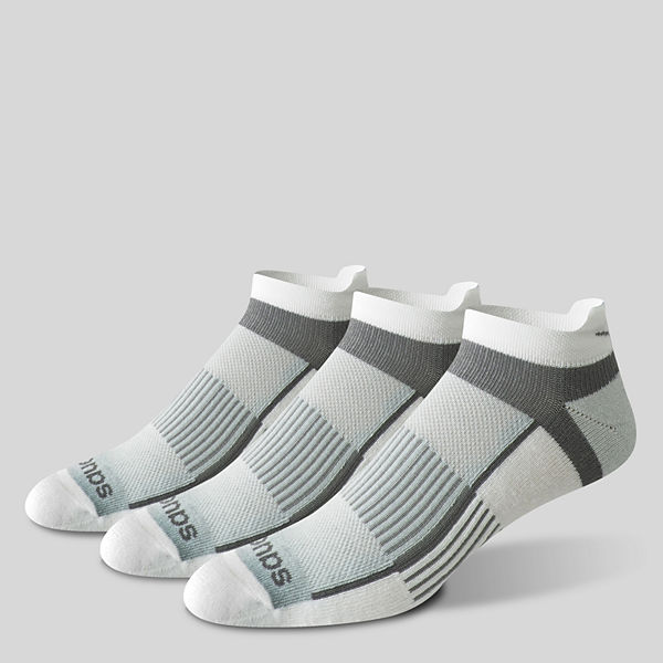 Inferno Cushioned No Show Tab 3-Pack Socks, White, dynamic